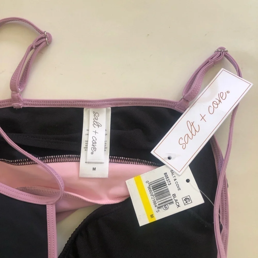 Salt +Cove Colorblock Longline Bikini Set Size M